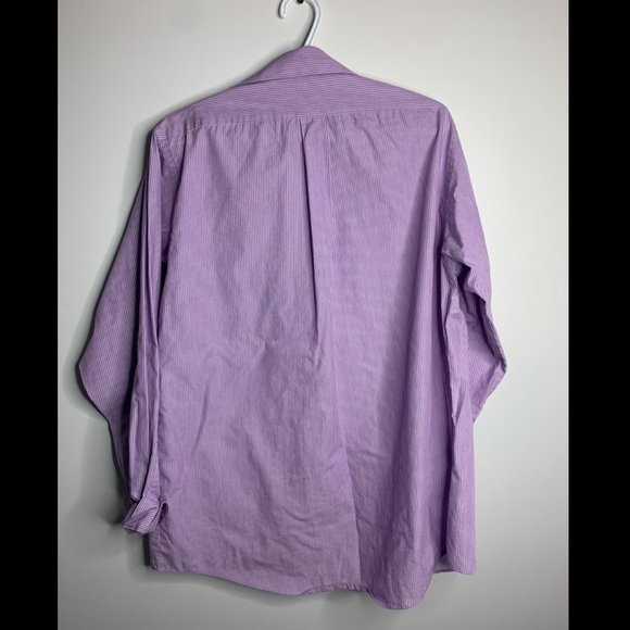 Van Huesen Purple Pinstripe Dress Shirt - Picture 3 of 3
